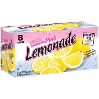 Sparkling Pink Lemonade Soft Drink, 12 fl oz, 8 count