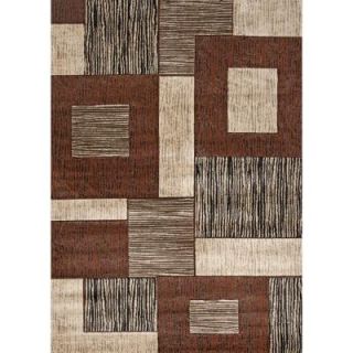 World Rug Gallery Iron Bridge Brown/Ivory 5 ft. 3 in. x 7 ft. 3 in. Area Rug 3055