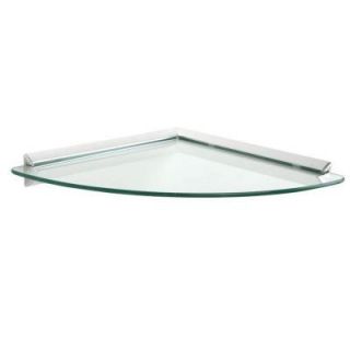 Knape & Vogt 12 in. x 12 in. Chrome Glass Corner Decorative Shelf Kit 89 CHR C1212