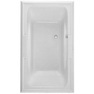 American Standard Town Square 6 ft. x 42 in. Center Drain EverClean Air Bath Tub in White 2742.068C.020