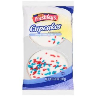 Mrs. Freshley's Creme Filled Vanilla Cupcakes, 3.6 oz