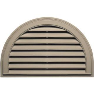 Builders Edge 22 in. x 34 in. Half Round Gable Vent in Clay 120023422085
