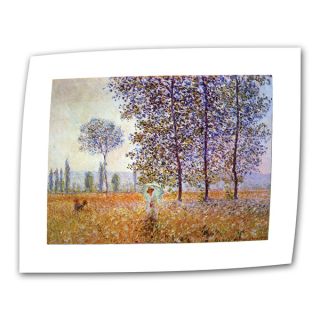 Claude Monet Poplars Wrapped Canvas Art