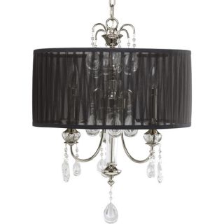 Noir 3 Light Drum Chandelier