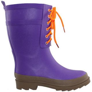 Girl's Laceup Purple Rain Boot