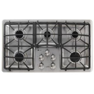 GE Profile 36 in. Gas Cooktop in Stainless Steel with 5 Burners including Power Boil Burner PGP966SETSS