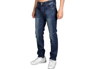 Men Relaxed Skinny Fit Regular Original Dark Distressed Denim Jeans Indigo 100% Cotton High Quality Regular Middle Waist and Designer Stylish Vintage Zipper Fly Sizes 28 29 30 31 32 34 36 38