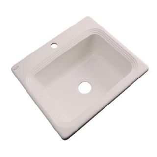 Thermocast Rochester Drop In Acrylic 25 in. 1 Hole Single Bowl Kitchen Sink in Shell 25108