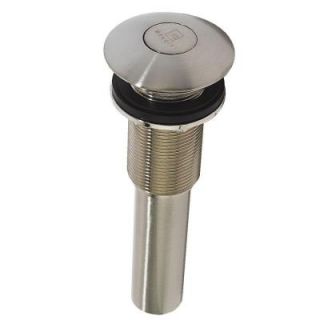 DECOLAV 2.717 in. H x 8.6875 in. D Push Button Closing Umbrella Drain without Overflow in Satin Nickel 9298 SN