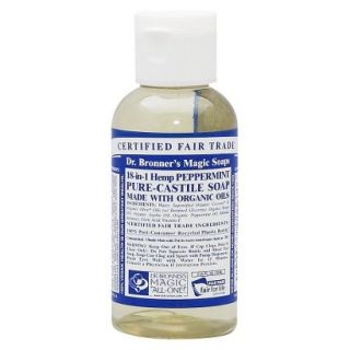 Peppermint Pure Castile Liquid Travel Soap 2 oz.