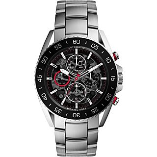 Michael Kors Watches Jet Master Automatic Silver Tone Chronograph Watch