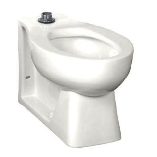 American Standard Huron Right Height 1.28 to 1.6 GPF Elongated Toilet Bowl Only in White with EverClean Top Spud Flushometer 3312.001.020