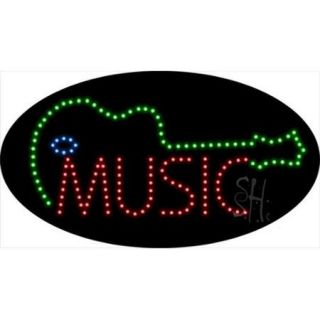 Sign Store L100 1740 Music & Logo Animated LED Sign, 27 x 15 x 1 inch