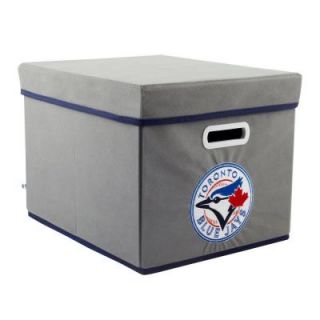 MyOwnersBox MLB STACKITS Toronto Blue Jays 12 in. x 10 in. x 15 in. Stackable Grey Fabric Storage Cube 12200TOR