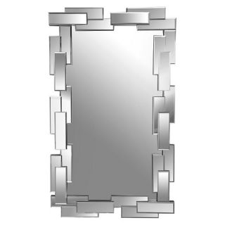 Abbyson Living Freya Rectangle Wall Mirror   Silver