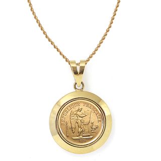 American Coin Treasures 14k Gold French 20 Franc Lucky Angel Gold