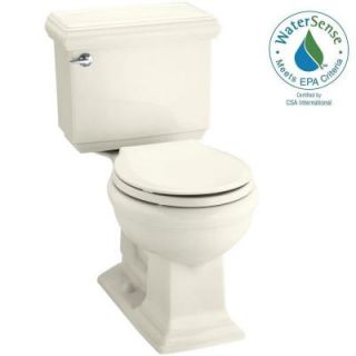 KOHLER Memoirs Classic 2 piece 1.28 GPF Round Toilet with AquaPiston Flushing Technology in Biscuit K 3986 96