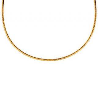 VicenzaGold Mesh Wrapped Round Omega Necklace 14K Gold —