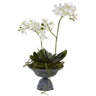 Nearly Natural Mini Dendrobium with Metal Vase 4854