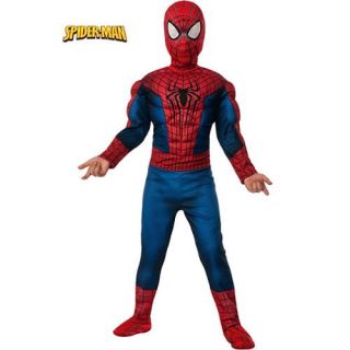 Deluxe Amazing Spider Man 2 Muscle Chest Costume for Kids   Size S