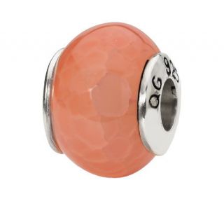 Prerogatives Sterling Orange Cracked Agate Gemstone Bead   J298270 —