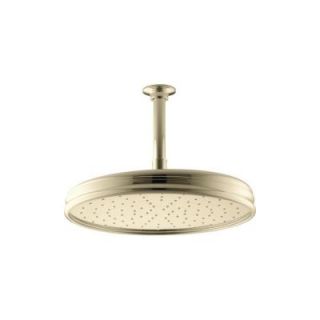 KOHLER 1 Spray 12 in. Traditional Round Rain Showerhead in Vibrant French Gold K 13694 AF