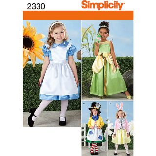 Simplicity Pattern Alice/Mad Hatter/White Rabbit Costumes, (3, 4, 5, 6, 8)