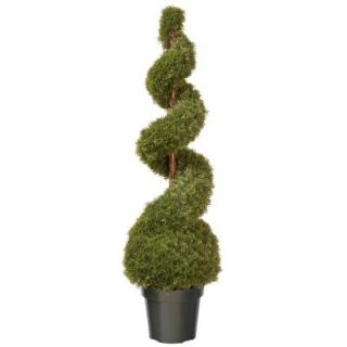 National Tree Company 48 in. Cedar Spiral Artificial Tree with Ball and Dark Green Round Growers Pot LCSB4 700 48