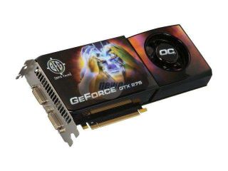 BFG Tech GeForce GTX 275 DirectX 10 BFGEGTX275896OCE 896MB 448 Bit GDDR3 PCI Express 2.0 x16 HDCP Ready SLI Support Video Card