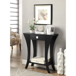 Black Finish Console Sofa Entry Table with Drawer   Shopping