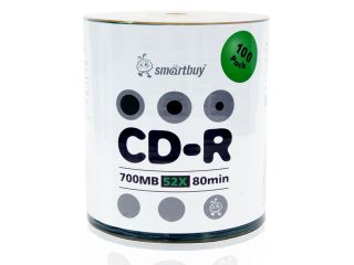 Smartbuy CD R 52X 700MB 80Min Logo Top Blank Data Recordable Disc (600 Packs)