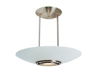 Access Lighting Argon 1 Light Brushed Steel Finish w/ Frosted Glass Brushed Steel Semi Flush
