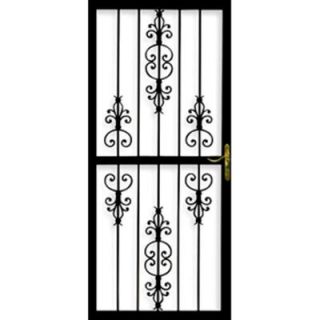 Grisham 36 in. x 80 in. 309 Series Black Prehung Heritage Steel Security Door 30921