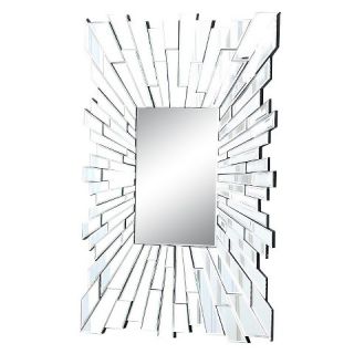 Abbyson Andre Rectangle Mirror   Light Silver