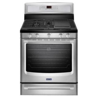 Maytag 5.8 cu. ft. Gas Range with Self Cleaning Convection Oven in Stainless Steel MGR8800DS
