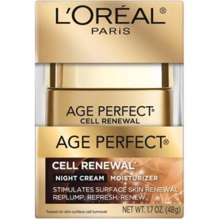 L'Oreal Paris Age Perfect Cell Renewal Night Cream Moisturizer, 1.7 fl oz