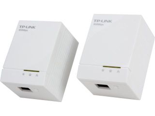 TP LINK TL PA6010KIT AV600 Powerline Adapter Starter Kit, Up to 600Mbps, Gigabit Ports, Plug and Play, Power Saving
