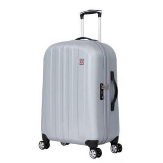 SWISSGEAR 24 in. Upright Hardside Spinner Suitcase in Silver 6151014167