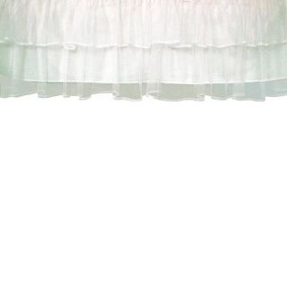 Triple Layer Tulle Crib Skirt, White