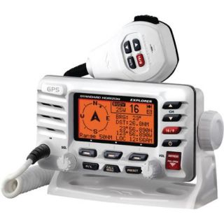 Standard Horizon Explorer GPS DSC+ Ultra Compact Class D 25W Fixed Mount VHF Radio with Internal GPS, 3 1/2" Depth