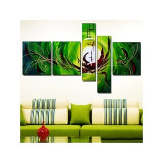 Design Art Modern Abstract 5 Piece Original Painting on Canvas Set in