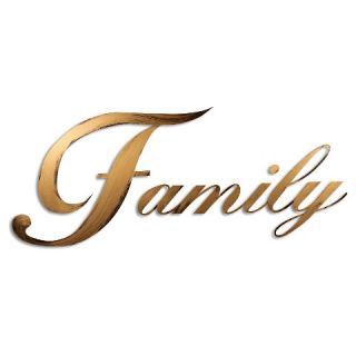 Letter2Word Hand Painted Family 3D Wall Sculpture   Gold