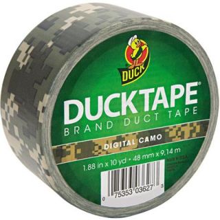 Duck Brand 1.88" x 10 yd Colored Duct Tape, 3" Core, Digital Camo