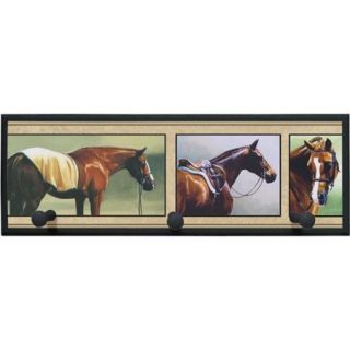 Illumalite Designs Horse Snapshots Painting Print on Plaque with Pegs