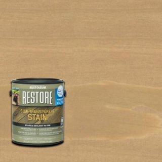Rust Oleum Restore 1 gal. Semi Transparent Stain Buckskin with NeverWet 291556