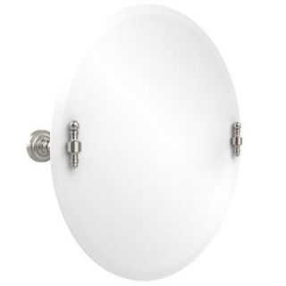 Allied Brass Retro Dot Collection 22 in. x 22 in. Frameless Round Tilt Mirror with Beveled Edge in Polished Nickel RD 90 PNI   Mobile