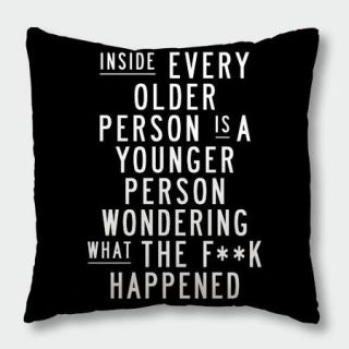 Americanflat Inside Every Older Person Throw Pillow