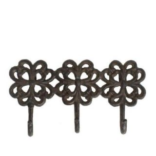 Home Decorators Collection Florence Octofoil 6.5 in. H x 13 in. W Metal Wall Hook 9182810820