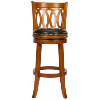 Safavieh Baldwin 29 in. Bar Stool in Dark Oak FOX7004A