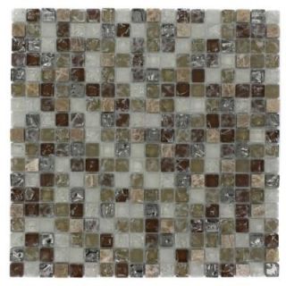 Splashback Tile Helter Skelter 12 in. x 12 in. x 8 mm Mixed Materials Mosaic Floor and Wall Tile HELTER SKELTER